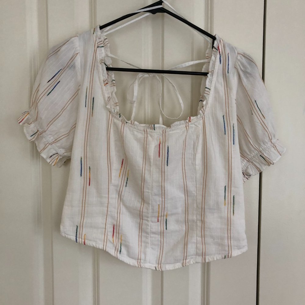 Free People Serotonin Corset Top, Ivory, size M, NWT